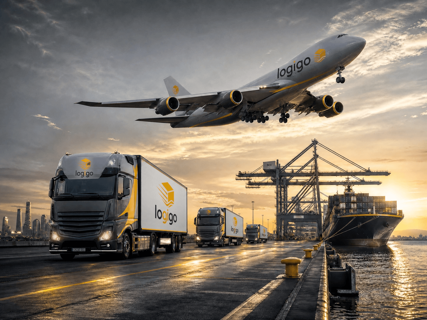 Logigo lojistik filosu — kara, hava ve deniz taşımacılığı